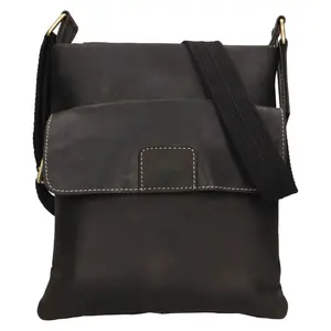 Pánska kožená taška cez rameno HGL Emanuel - čierna