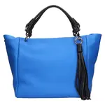 Dámska kožená kabelka The Trend Rikka - modrá