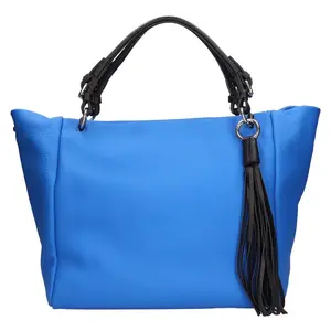 Dámska kožená kabelka The Trend Rikka - modrá