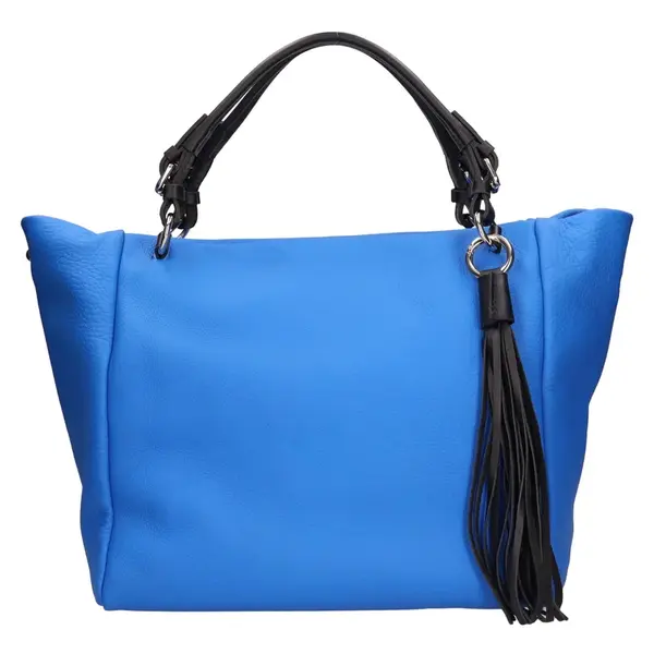 Dámska kožená kabelka The Trend Rikka - modrá