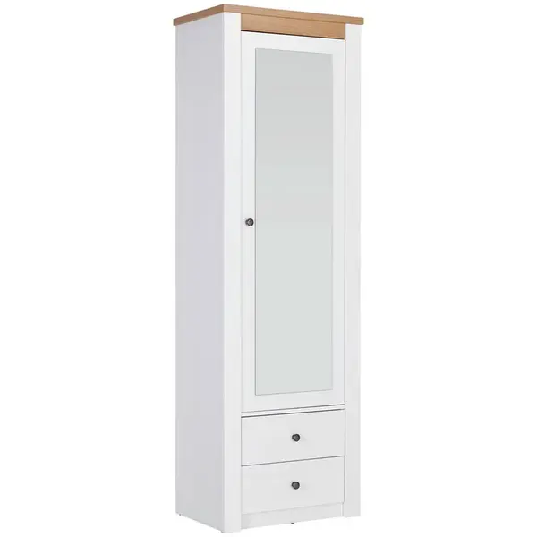 Landscape SKŘÍŇ NA ODĚV, bílá, barvy dubu, barvy modřínu, 62,2/196,5/42,5 cm