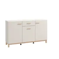 Hom`in ŠIROKÁ KOMODA, kašmírová, dub artisan, 154/89/41,5 cm