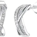 Silvego Stříbrné náušnice se zirkony Amabel JJJE0461