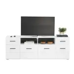 Hom`in KOMODA POD TELEVIZI, antracitová, bílá, 180/63,7/41,6 cm