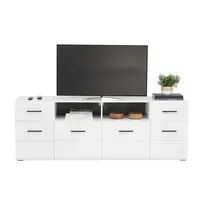 Hom`in KOMODA POD TELEVIZI, antracitová, bílá, 180/63,7/41,6 cm