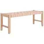 Livetastic SEDACÍ LAVICE, dřevo, kůže, 120/45/40 cm