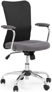 HALMAR Dětská židle ANDY šedo-černá, pro věk 7–14 let