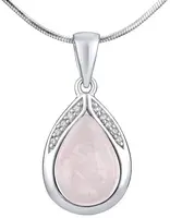 Silvego Stříbrný přívěsek s přírodním Růženínem JST13327RQP