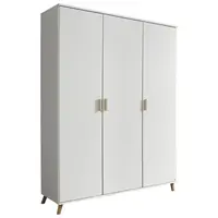 ŠATNÍ SKŘÍŇ S OTOČNÝMI DVEŘMI, bílá, 137/203/53 cm