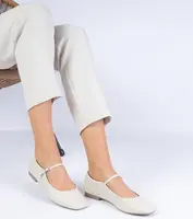 Gemre Beige classic eco-leather ballerinas Grenada