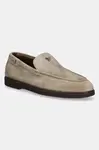 Kožené mokasíny Giuseppe Zanotti Berth pánské, béžová barva, EU50001.004