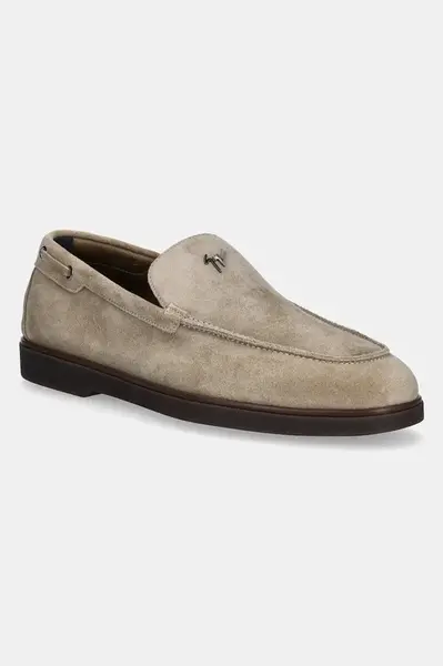 Kožené mokasíny Giuseppe Zanotti Berth pánské, béžová barva, EU50001.004