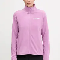 Outdoorová mikina adidas TERREX Multi Essentials dámská, fialová barva, hladká, JM3113