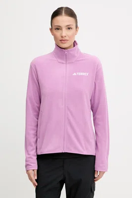 Outdoorová mikina adidas TERREX Multi Essentials dámská, fialová barva, hladká, JM3113