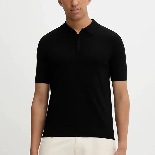 Polo tričko HUGO pánské, černá barva, 50536672