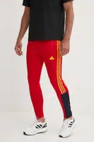 Tepláky adidas Tiro červená barva, s aplikací, IY4518