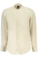 Pánská béžová košile BOSS s dlouhým rukávem