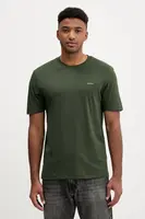 Bavlněné tričko HUGO Dero222 pánské, béžová barva, 50466158