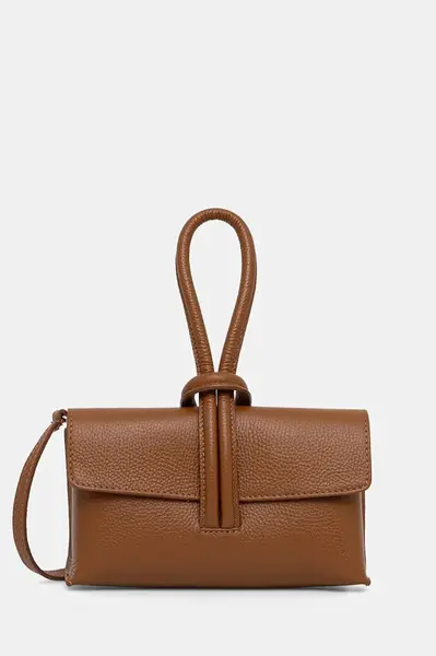 Kožené psaníčko Answear.LAB hnědá barva