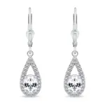 Brilio Silver Půvabné stříbrné náušnice s čirými zirkony EA446W