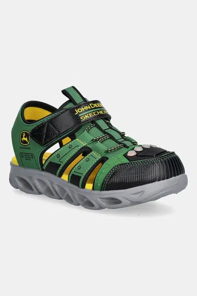 Dětské sandály Skechers S LIGHTS-HYPNO-SPLASH-TRACTO zelená barva, 407070L