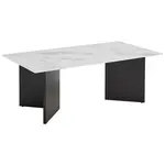 Livetastic KONFERENČNÍ STOLEK, bílá, černá, sklo, kov, 110/60/40 cm