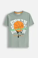 Dětské bavlněné tričko Coccodrillo zelená barva, EVERYDAY BOY