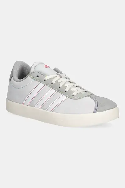 Dětské semišové tenisky adidas VL COURT 3.0 šedá barva, JS3491