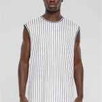 Men's Striped Mesh tank top white