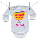 Boodyy Body s dlhým rukávom Nákupná maniačka ako mamka 62 (2-4 mesiace)