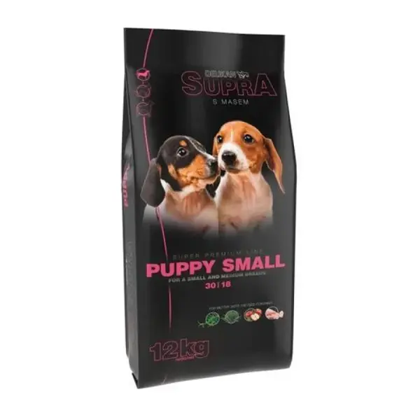 DELIKAN SUPRA Puppy Small 12kg superprémiové krmivo s obsahom čerstvého mäsa pre šteňatá malých a stredných plemien