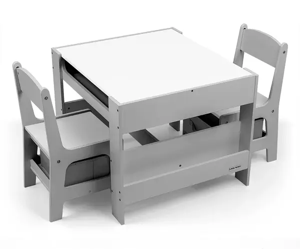 Sada nábytku pre deti - šedá, biela