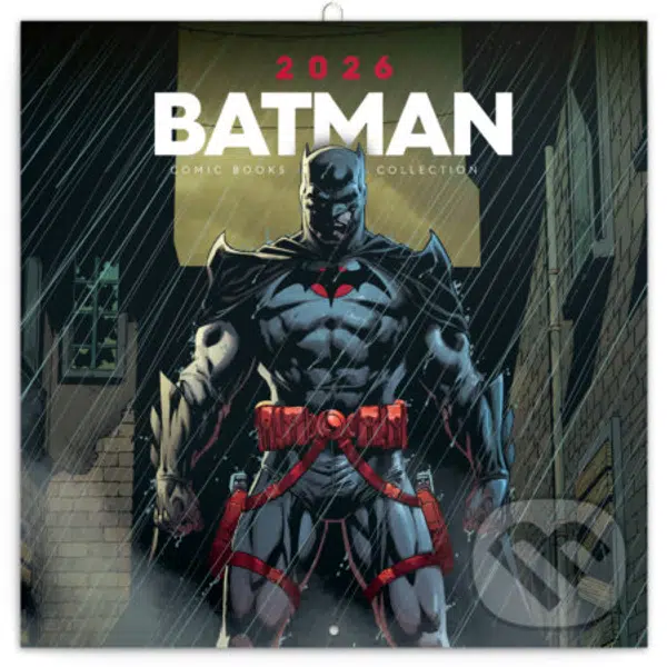 NOTIQUE Nástenný poznámkový kalendár Batman 2026 (Comic books collection)