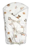 Klasická retro zavinovačka LALLY šnurovacia s výplňou, Méďa pilot - béžová