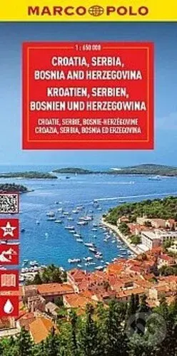 Chorvatsko, Srbsko, Slovinsko, Bosna 1:650 000 - Marco Polo