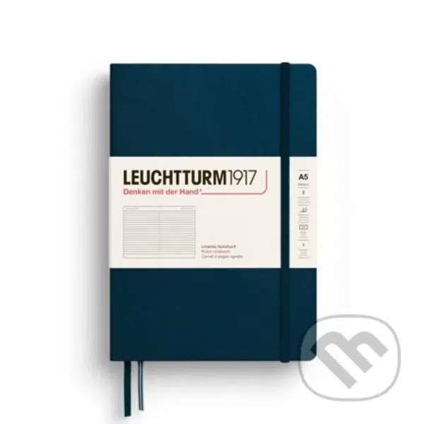 Leuchtturm1917 Zápisník Deep Sea Medium A5 linkovaný