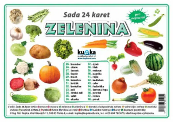Sada 24 karet - zelenina - Petr Kupka
