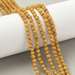 Natural Beeswax Beads Strands