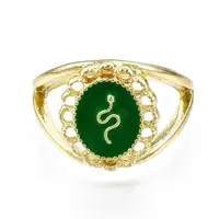 Rack Plating Alloy Enamel Wide Band Rings