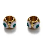 Brass European Enamel Beads
