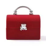 Lady Bag with Bear Shape Velvet Jewelry Boxes