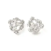 Flower Brass Bead Caps