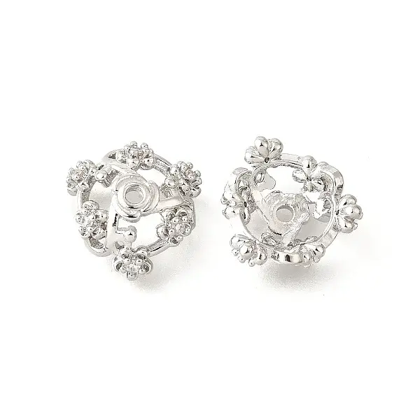 Flower Brass Bead Caps