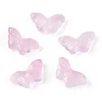 Baking Painted Transparent Glass Petal Beads