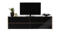 Televizní stolek embra - dub artisan/černý lesk
