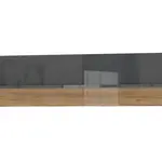 Police dlouhá orfea - šedá/ořech pacific