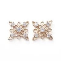 Brass Cubic Zirconia Filigree Joiners