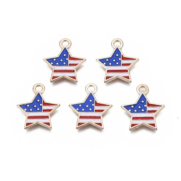 Star Alloy Enamel Pendants