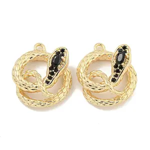 Brass Micro Pave Cubic Zirconia Pendants