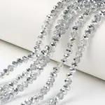 Electroplate Transparent Glass Beads Strands